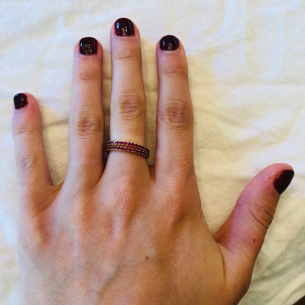 14k Gold & Ruby Stacking Rings